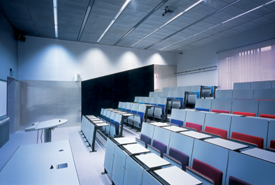 Lecture hall at the Faculty of Electrical Engineering and Computer Science, University of Maribor, designed by Styria arhitektura d.o.o.