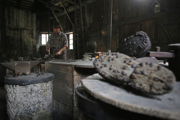Vigenjc Vice, a restored smithy for nail-making that dates back to the 18th century.