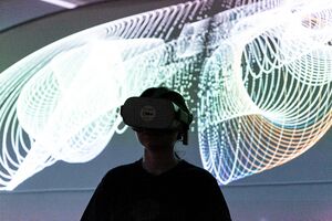 An interactive multimedia art installation <i>Journey Into the Universe of Consciousness</i> by artists  RAJ X TOT and Antonio Giacomin, <!--LINK'" 0:834--> 2023. Author: Asiana Jurca Avci