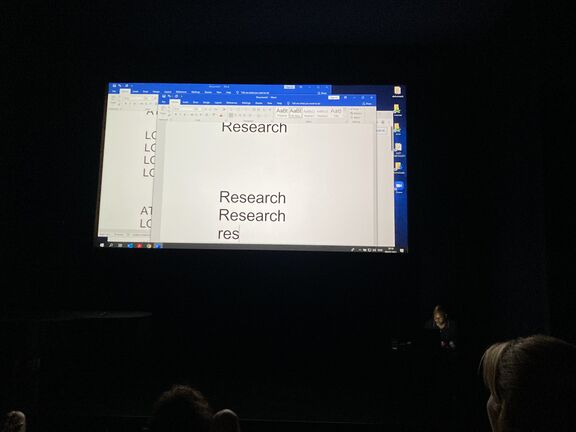 Programme deskt0p_cinema, compiled and performed by Greg de Cuir Jr., V-F-X Ljubljana 2021. Photo: SCCA-Ljubljana Centre for Contemporary Arts