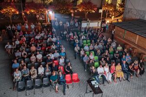 Since 2013 the <!--LINK'" 0:266-->, in collaboration with the <!--LINK'" 0:267-->, organizes the city’s open-air cinema, that presents Slovene and other awarded films.