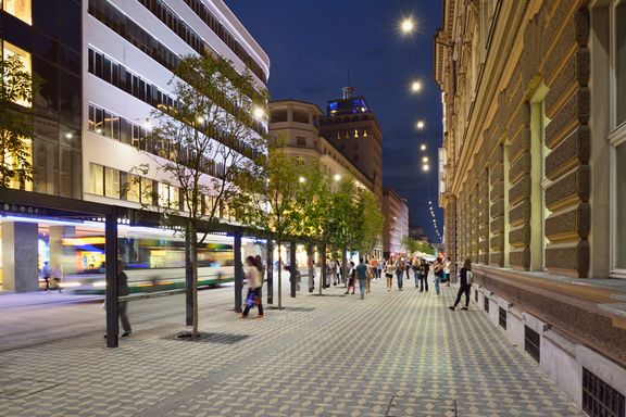 The renovation and modification of the Slovenska Boulevard in Ljubljana was a joint enterprise undertaken by several architecture studios. The realisation was finished in 2015.