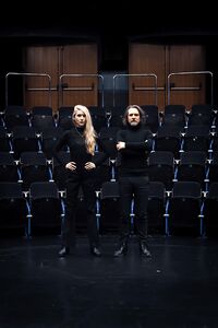 The founder of Glasbarium Institute Vasko Atanasovski with the Institute's member Magdalena Germek.