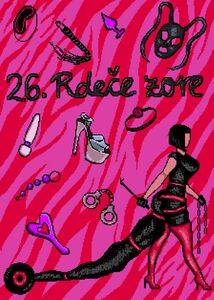 The poster of the International Feminist and Queer Festival Red Dawns designed by Lenča Malec, 2025.