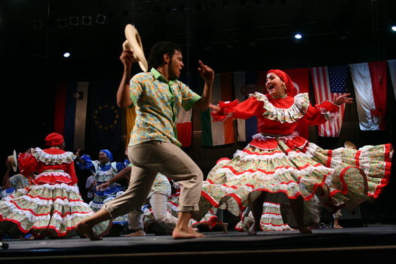 Performance at Folkart International Folklore Festival, Maribor which takes place during the annual Lent Festival, 2009