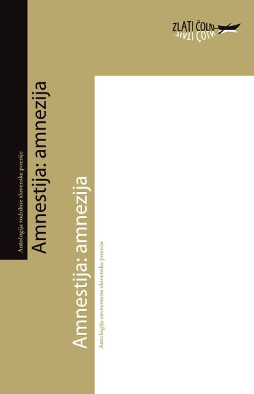 Book cover by Alžběta Hanzlová for the Anthology of the contemporary Slovenian poetry Amnestija: amnezija; translated into Croatian by Goran Janković, edited by Tatjana Jamnik and Hana Kovač, 2010