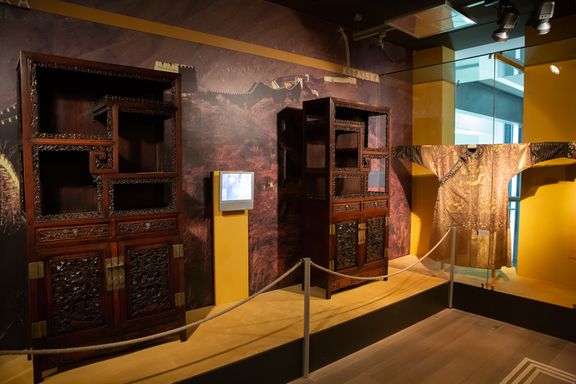 19th-century Chinese artifacts from the Skušek Collection featured in the permanent exhibition Between Nature and Culture, Slovene Ethnographic Museum.