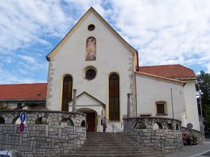 The foundation stone of the Capuchin monastery in Škofja Loki was blessed 28th April 1707 and the church was added three years later. The monastery houses a significant <!--LINK'" 0:254-->