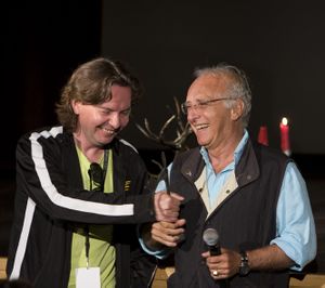 Ruggero Deodato receiving the Vicious Old Cat Award at the <!--LINK'" 0:331--> 2009