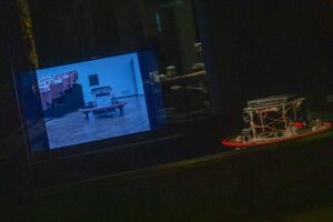 <!--LINK'" 0:627-->: <i>Smartist – mobile robot</i>, MFRU 2023. Author: Mitja Lorenčič