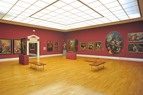 The former set up of the permanent collection of the National Gallery of Slovenia in 2013. The new set up followed in 2016.