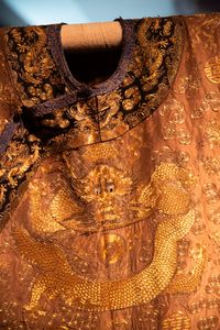 Detail of the Emperor's Dragon Robe, 19th century, Qing dynasty, from the Skušek Collection, <!--LINK'" 0:24-->.