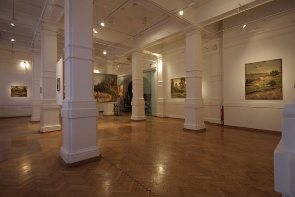 KiBela Art Space interior; Jure Zadnikar's exhibition Towards the sun, 2008