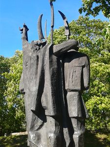 A monument by Slovene sculptor <!--LINK'" 0:102-->, dedicated to Slovene peasant revolts, erected in 1973 at <!--LINK'" 0:103-->