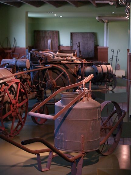 Old machinery that was used for processing hops in the Eco-Museum of Hop-Growing and Brewing Industry in Slovenia in Žalec