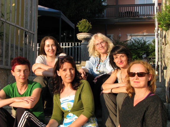 From left to right: Suzana Tratnik, Anna T. Szabó, Mirela Sula, Ioana Ieronim, Monica Pavani and Thórunn Valdimarsdóttir - at Centre for Slovenian Literature workshop in Dane in 2007