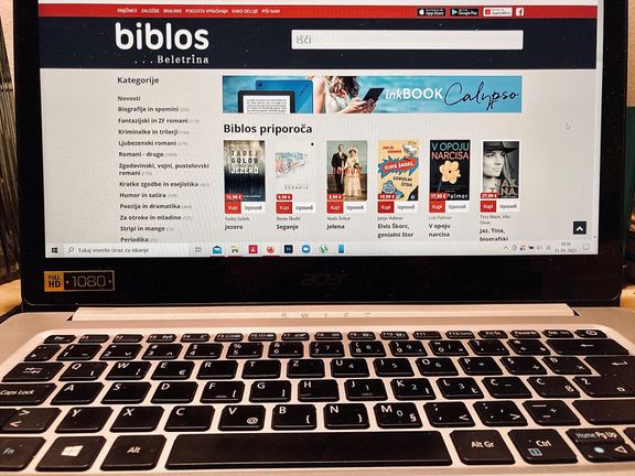 The e-book borrowing service of Biblos.si.
