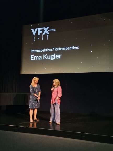Retrospective of award-winning Slovenian artist, film director, videographer, performer, and costume designer Ema Kugler, V-F-X Ljubljana 2021. Photo: SCCA-Ljubljana Centre for Contemporary Arts