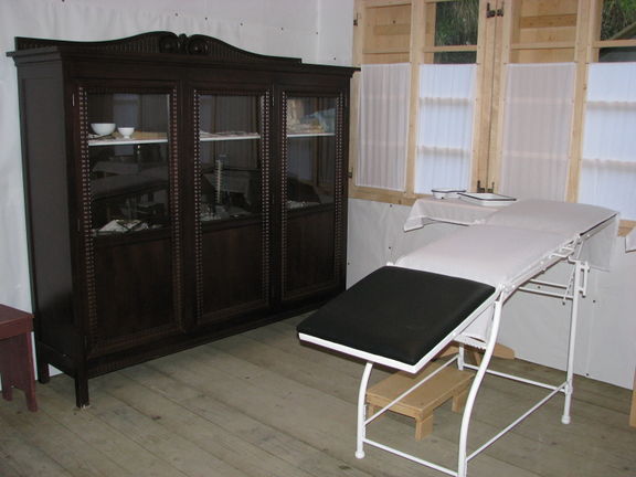 The operating room at the Franja Partisan Hospital. A precise reconstruction of the original interior that was devastated by huge floods in 2007.