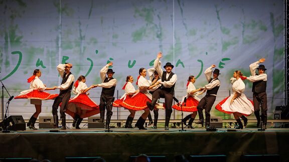 Slovakian folklore group at Jurjevanje in Bela krajina in 2022. Author: Jani Pavlin