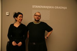 <!--LINK'" 0:782-->, the director of <!--LINK'" 0:783-->, and <!--LINK'" 0:784--> at the <i>AT HOME: Architects France and Marta Ivanšek</i> exhibition, 2010