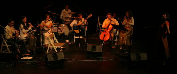The Katarchestra octet ensemble in performance, 2007