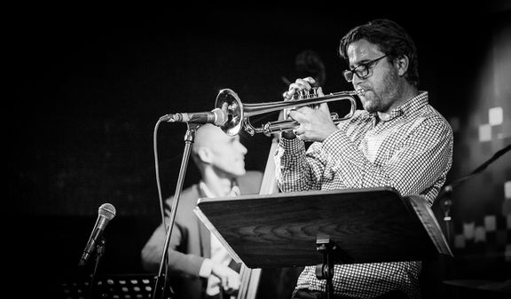 Igor Matković, one of the most remarkable Slovene jazz trumpeters, performing at Festival of Slovenian Jazz, 2014