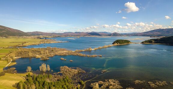 Panoramic view of Lake Cerknica.