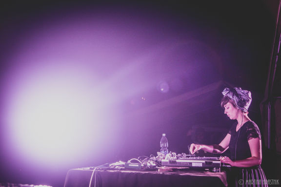 The Zagreb based DJ and producer Maja Milich at the Beached Whale Festival, 2016