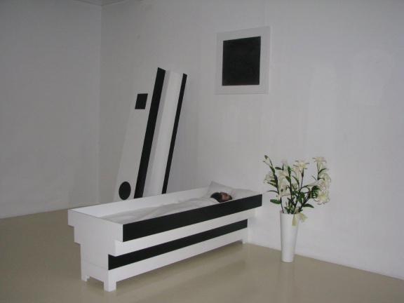 Corpse of Art, a mixed-media installation by Irwin at the exhibition Other Peopleâs Problems: Conflicts and Paradoxes at Herzliya Museum of Contemporary Art, 2013