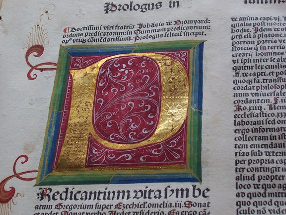 Illuminated preaching manual, Nürnberg, 1485, held by Capuchin Monastery Archives and Library, Škofja Loka
