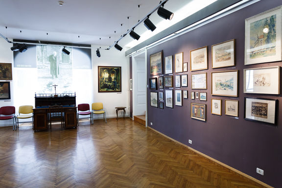 Collection of contemporary 20th century art at the Koroška Regional Museum in Slovenj Gradec, 2019.