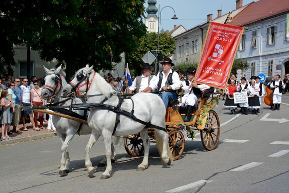Croatian Cultural Society Pomurje at the traditional event Lendava Grape Harvest ("Lendavska trgatev").