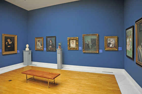The former set up of the permanent collection of the National Gallery of Slovenia in 2013. The collection was reinstalled 2016, after an extensive renovation of the gallery premises.