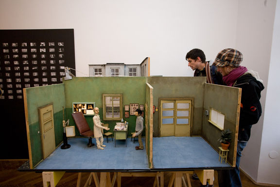 Špela Čadež's exhibition Mali Svetovi (Small Worlds), a glimpse into the making of animated films, International Centre of Graphic Arts, Ljubljana, Animateka International Animated Film Festival, 2009.