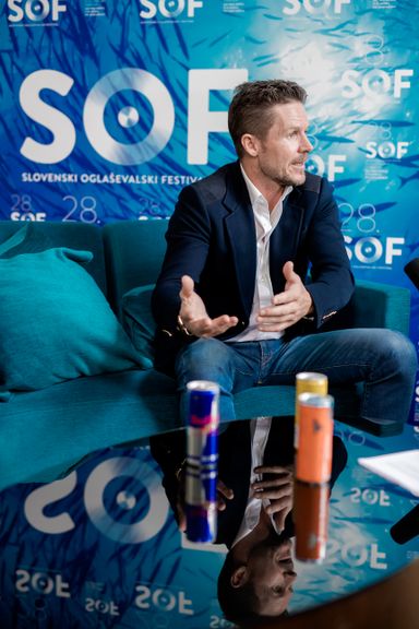 Felix Baumgartner at Slovenian Advertising Festival (SOF), 2019.