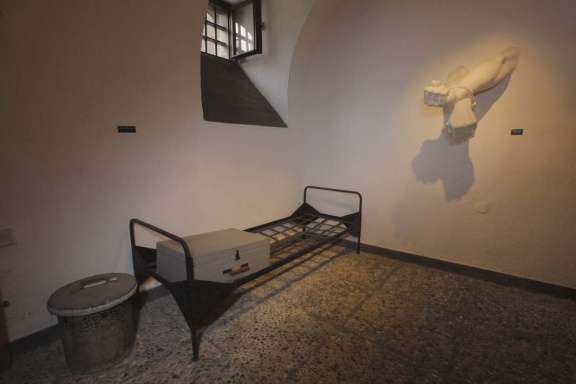 A memorial room in Stari Pisker Prison which was a site of WWII atrocities and established as a war memorial in 1965, Celje Museum of Recent History