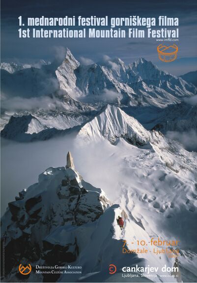 Poster for the first edition of the Mountain Film Festival which took place in 2007.