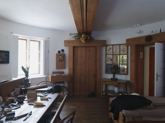 The authentic interiors are preserved just as Plečnik created them, with his own original design of furniture and a wealth of small objects. Renovated Plečnik House, 2015