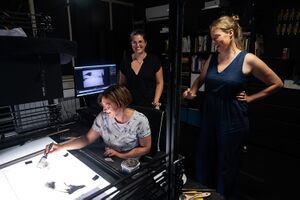 <!--LINK'" 0:47--> creating an animation at the <!--LINK'" 0:48--> Studio. The peer2peer meeting with the DSAF resident Naomi van Niekerk in  September 2024.