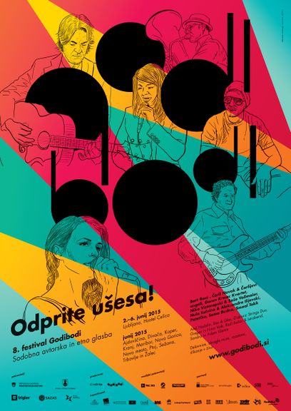 The Godibodi Festival poster, designed by David Fartek, ArnoldVuga Studio, 2015