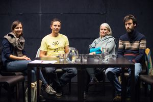 Andreja Goetz, Timon Leder, Hana Repše and Kolja Saksida at <!--LINK'" 0:494-->, International Animation Day, 2018.
