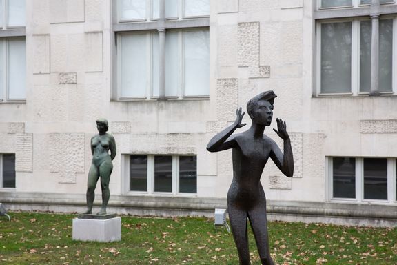 Female nude, by Zdenko Kalin and Echo, by Karl Putrih.