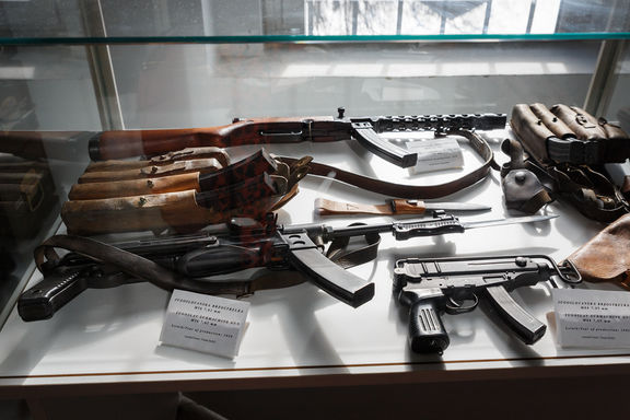 Yugoslav submachine guns exhibited at Park of Military History Pivka.