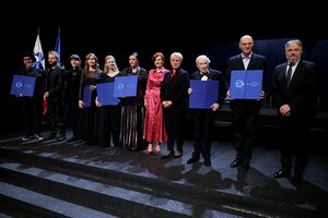 Prešeren Awards and Prešeren Foundation Awards 2024 recipients with the Minister of Culture, dr. Asta Vrečko