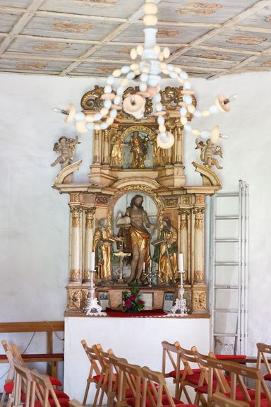 Altar, Rotunda of Saint John the Baptist in Muta, 2019.