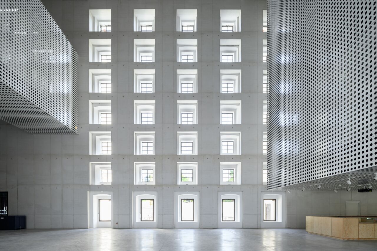 Indoors view of the Cukrarna Gallery