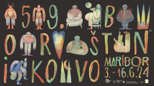 The visual identity of the 59th <!--LINK'" 0:67--> (<i>Borštnikovo srečanje</i>), 2024.