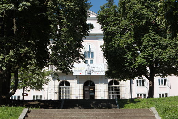 A Baroque Cekin Mansion in park Tivoli in Ljubljana, since 1951 housing the National Museum of Contemporary History, 2014.