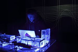 Music performance <i>Hybrid Sonic Machines</i> by <!--LINK'" 0:380--> at <!--LINK'" 0:381--> in Ljubljana.